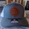 Charcoal/White - Richardson 112 - Round Leather Patch
